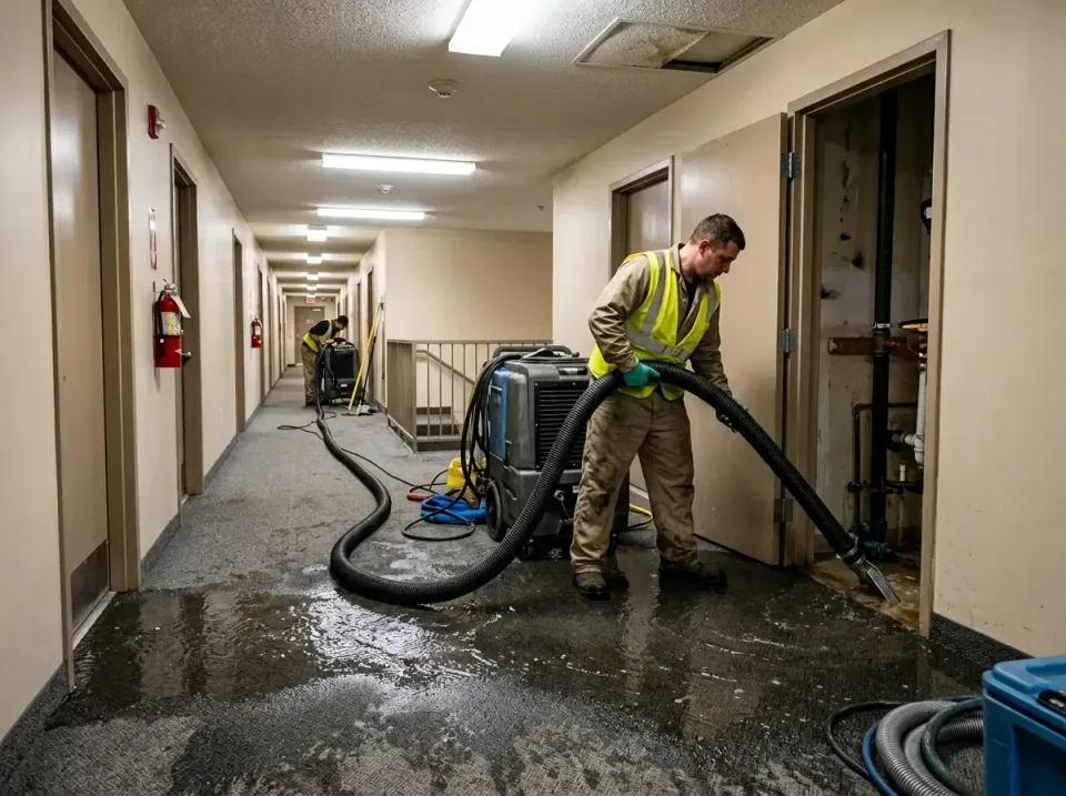 multi-unit-apartment-hallway-f-005 — frequently asked questions, Emergency Burst Pipe Water Extraction & Removal in Pecan Ac…